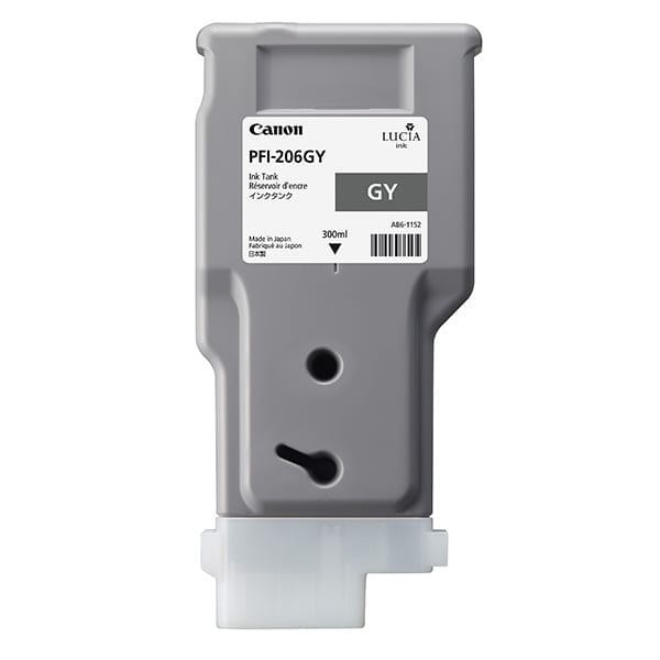 Canon PFI-206GY Grey - 300ml Ink Cartridge - Discontinued