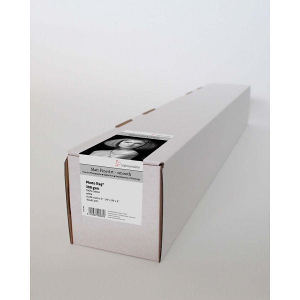 Hahnemühle Photo Rag Fine Art Paper In Box with labels and packaging attached.