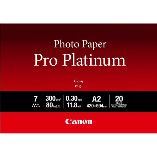 Canon 1107C A2x20 Photo Paper Pro Platinum 300gsm