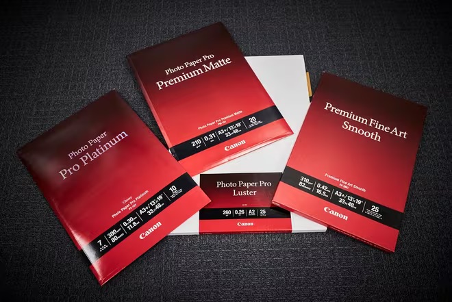 Canon print media selection for imagePROGRAF PRO series printing