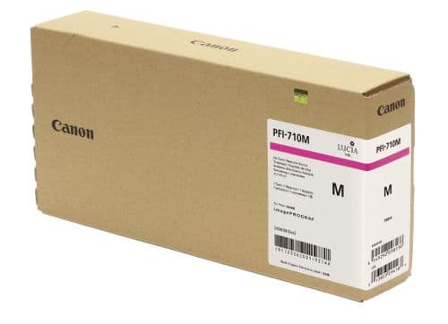 Canon original pfi-710 magenta ink in packaging